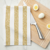 Sparkle Glitter look Stripes Towel Theedoek (Quarter Fold)