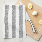 Sparkle Glitter look Stripes Towel Theedoek (Quarter Fold)