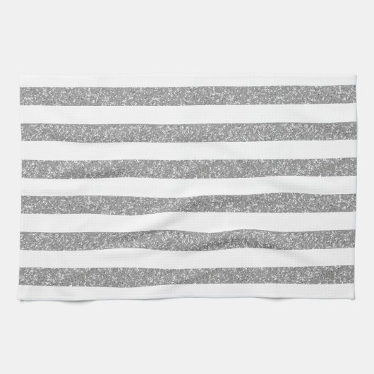 Sparkle Glitter look Stripes Towel Theedoek (Horizontaal)