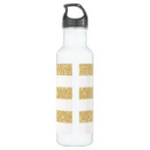 Sparkle Glitter look Stripes Waterfles (Achterkant)