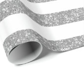 Sparkle Glitter look Stripes Wrapping Paper Cadeaupapier (Rol Hoek)