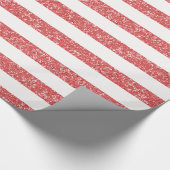 Sparkle Glitter look Stripes Wrapping Paper Cadeaupapier (Hoek)