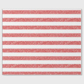 Sparkle Glitter look Stripes Wrapping Paper Cadeaupapier (Vlak)