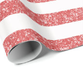 Sparkle Glitter look Stripes Wrapping Paper Cadeaupapier (Rol Hoek)