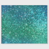 Sparkle Glitter Mermaid look Wrapping Paper Cadeaupapier (Vlak)