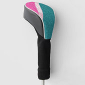 Sparkle Glitter monogram kleurenblok Golfheadcover (Schuin)