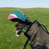 Sparkle Glitter monogram kleurenblok Golfheadcover (Insitu)