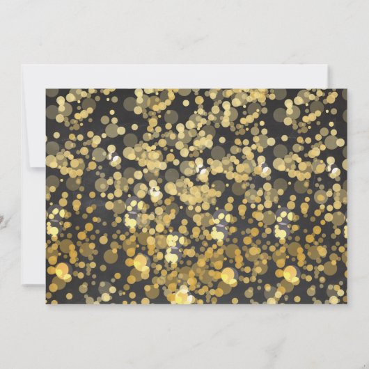 Sparkle Glitter New Years Uitnodiging (Achterkant)