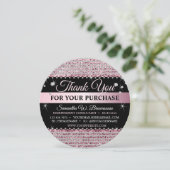 Sparkle Glitter Pink Jewelry Hartelijk dank Kaart (Staand voorkant)