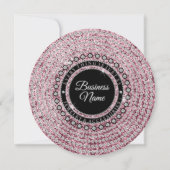 Sparkle Glitter Pink Jewelry Hartelijk dank Kaart (Achterkant)