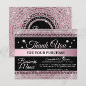 Sparkle Glitter Pink Jewelry Hartelijk dank voor u (Voorkant / Achterkant)