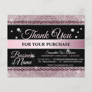 Sparkle Glitter Pink Jewelry Hartelijk dank voor u