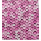Sparkle Glitter Pink Paarse Zeemeermin Douchegordijn (Voorkant)