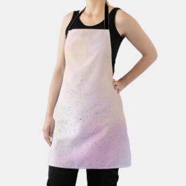 Sparkle Glitter Pink Waterverf Apron Schort
