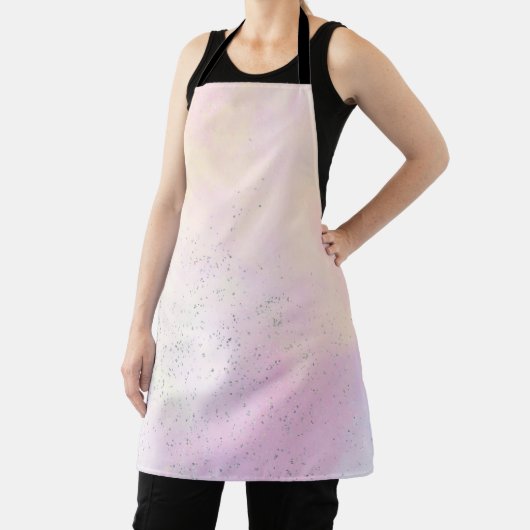 Sparkle Glitter Pink Waterverf Apron Schort (Insitu)