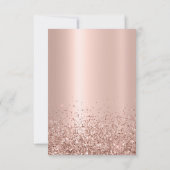 Sparkle Glitter Roos Gold Balloon 9e verjaardag Kaart (Achterkant)