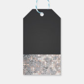 Sparkle Glitter Sequins Glam Black Party Gift Labe Cadeaulabel (Achterkant)