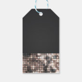 Sparkle Glitter Sequins Glam Black Party Gift Labe Cadeaulabel (Achterkant)