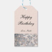 Sparkle Glitter Sequins Glam Chic Party Gift Label Cadeaulabel (Voorkant)
