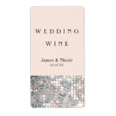 Sparkle Glitter Sequins Glam Wine Labels (Voorkant)