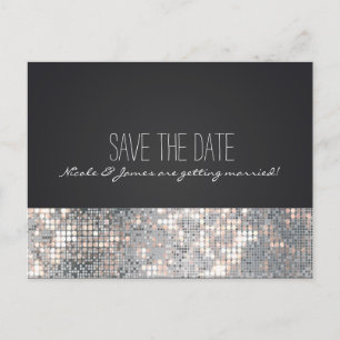 Sparkle Glitter Sequins Glamor Black Briefkaart