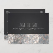 Sparkle Glitter Sequins Glamor Black Briefkaart (Voorkant / Achterkant)