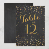 Sparkle Glitter Tafelnummerborden Kaart (Voorkant / Achterkant)