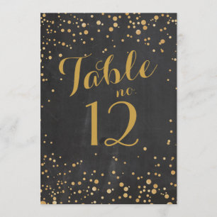 Sparkle Glitter Tafelnummerborden Kaart