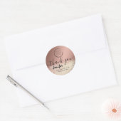 Sparkle glittery logo dank u ronde sticker (Envelop)