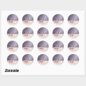 Sparkle glittery logo dank u ronde sticker (Vel)