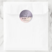 Sparkle glittery logo dank u ronde sticker (Tas)