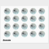 Sparkle glittery wink-welder ronde sticker (Vel)