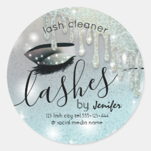 Sparkle glittery wink-welder ronde sticker