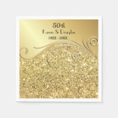 Sparkle Gold 50ste huwelijksjubileum Servet (Voorkant)