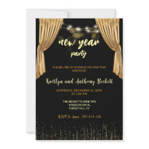 Sparkle Gold Black New Year's Eve Party