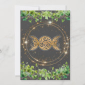 Sparkle Gold Botanic Celestial bruiloft uitnodigin Kaart (Achterkant)