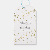 Sparkle Gold Confetti Cadeaulabel (Voorkant)