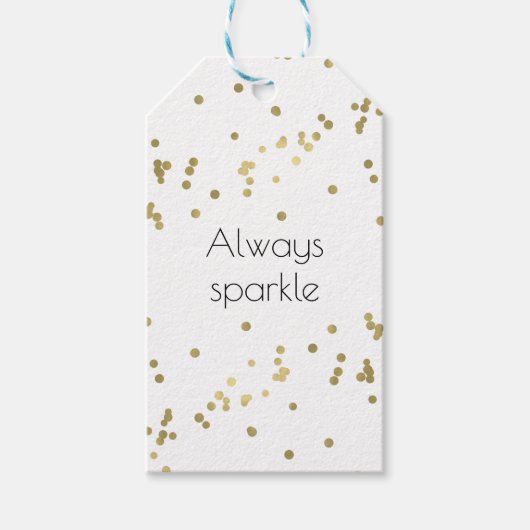 Sparkle Gold Confetti Cadeaulabel (Voorkant)