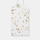 Sparkle Gold Confetti Cadeaulabel (Achterkant)