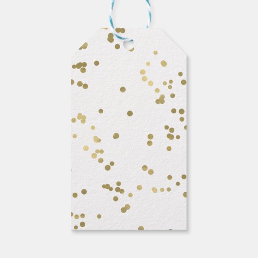 Sparkle Gold Confetti Cadeaulabel (Achterkant)