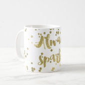 Sparkle Gold Confetti Koffiemok (Voorkant links)