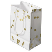 Sparkle Gold Confetti Medium Cadeauzakje (Achterkant Gekanteld)
