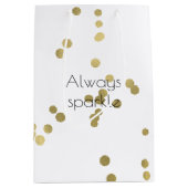 Sparkle Gold Confetti Medium Cadeauzakje (Voorkant)