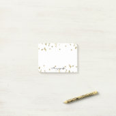 Sparkle Gold Confetti Post-it® Notes (Op bureau)