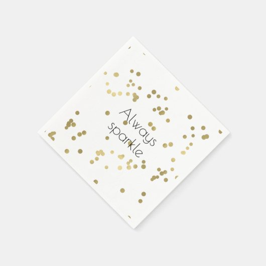 Sparkle Gold Confetti Servetten (Hoek)