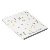 Sparkle Gold Confetti Wedding Notitieblok (Schuin)