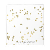 Sparkle Gold Confetti Wedding Notitieblok (Voorkant)