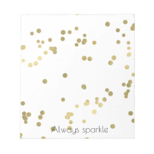 Sparkle Gold Confetti Wedding Notitieblok