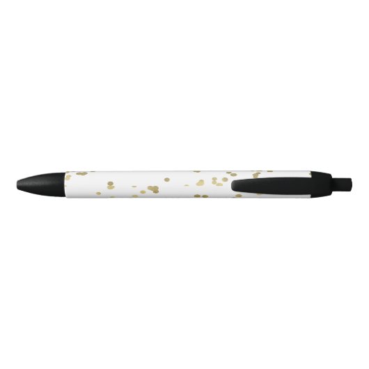 Sparkle Gold Confetti Zwarte Inkt Pen (Achterkant)