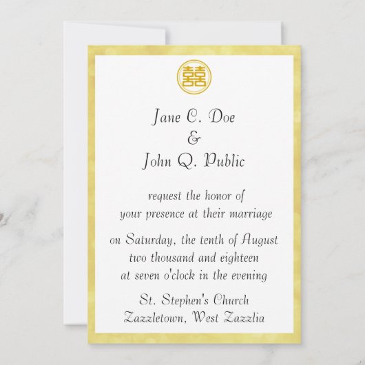 Sparkle Gold Dubbel Geluk - Rond Kaart (Achterkant)